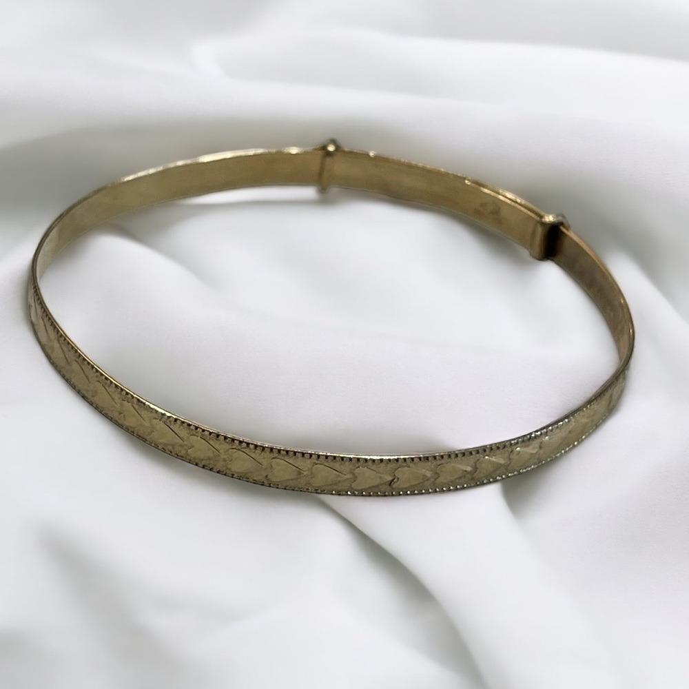 14KT GF Adjustable Heart Baby Bracelet